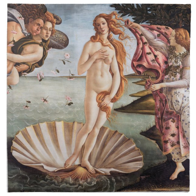 Sandro Botticelli - Birth of Venus Cloth Napkin (Front)