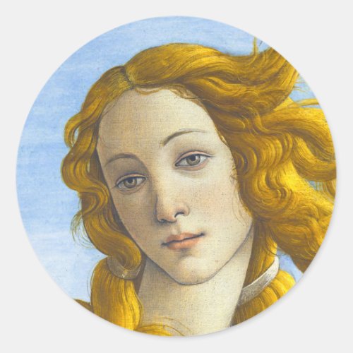 Sandro Botticelli _ Birth of Venus Detail Classic Round Sticker