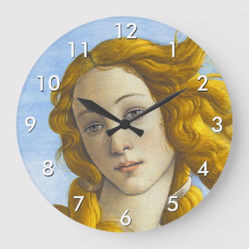 Sandro Botticelli _ Birth of Venus Detail Large Clock