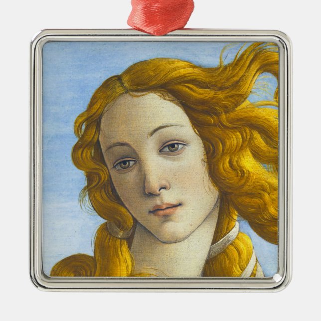 Sandro Botticelli - Birth of Venus Detail Metal Ornament (Front)