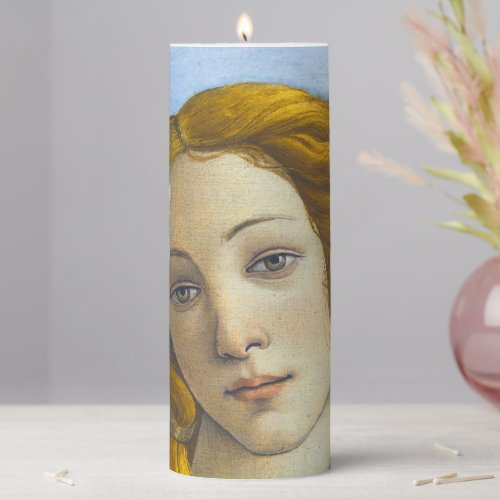 Sandro Botticelli _ Birth of Venus Detail Pillar Candle
