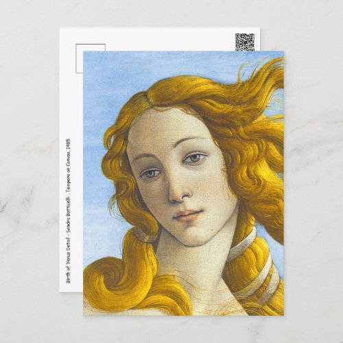 Sandro Botticelli _ Birth of Venus Detail Postcard