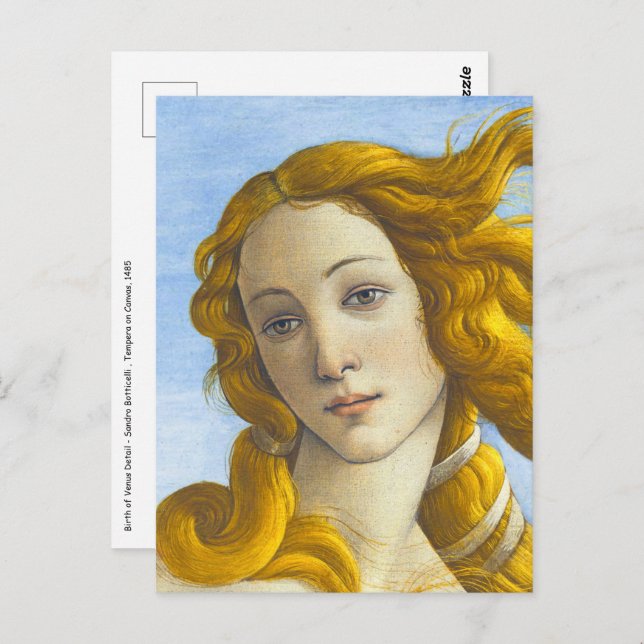 Sandro Botticelli - Birth of Venus Detail Postcard (Front/Back)