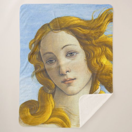 Sandro Botticelli _ Birth of Venus Detail Sherpa Blanket