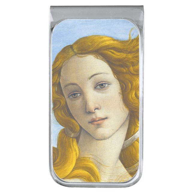 Sandro Botticelli - Birth of Venus Detail Silver Finish Money Clip (Front Vertical)