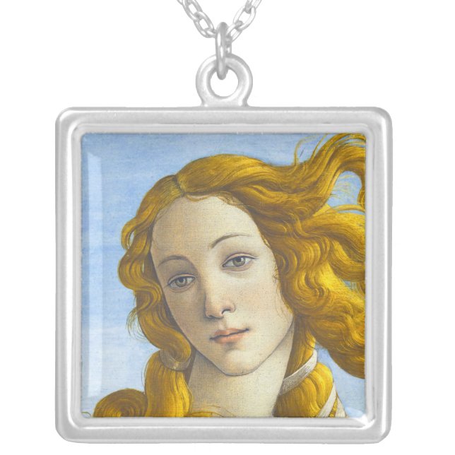 Sandro Botticelli - Birth of Venus Detail Silver Plated Necklace (Front)