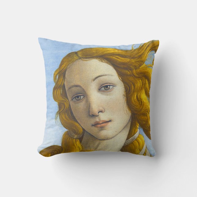 Sandro Botticelli - Birth of Venus Detail Throw Pillow (Front)