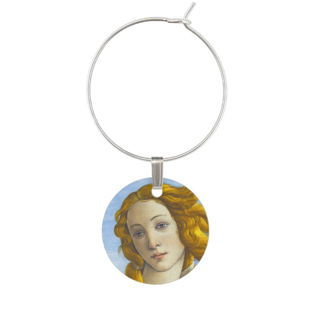 Sandro Botticelli - Birth of Venus Detail Wine Charm (Front)