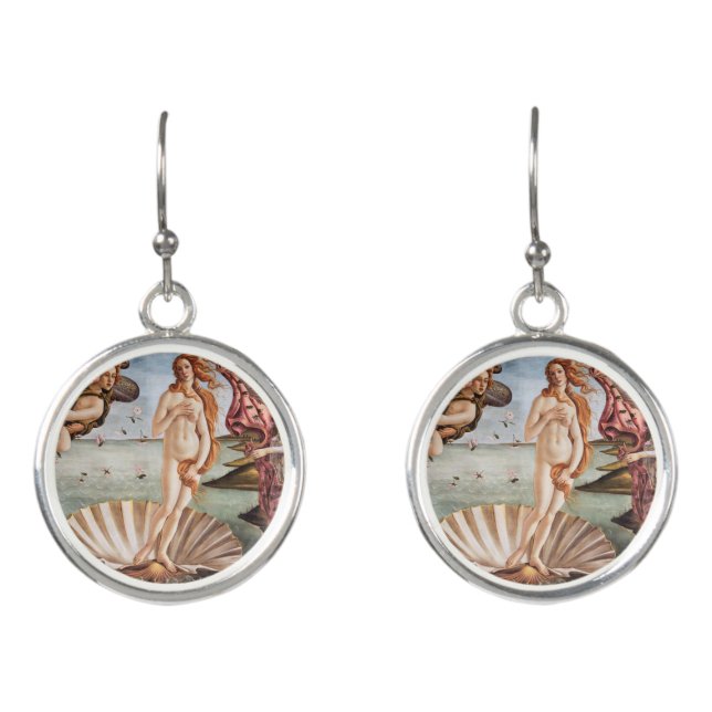 Sandro Botticelli - Birth of Venus Earrings (Front)