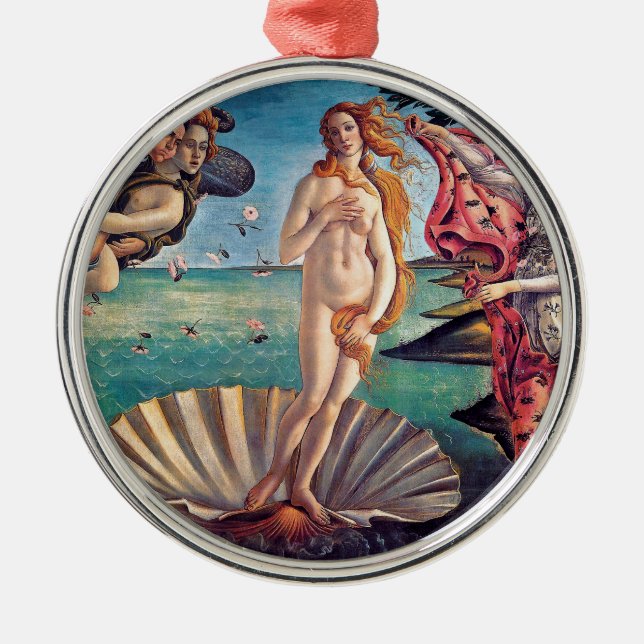Sandro Botticelli - Birth of Venus - Fine Art Metal Ornament (Front)
