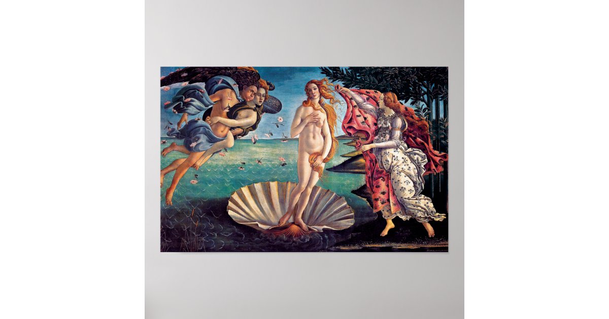 Sandro Botticelli Birth Of Venus Fine Art Poster Zazzle