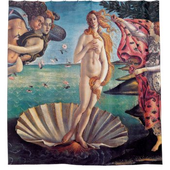 Sandro Botticelli - Birth Of Venus - Fine Art Shower Curtain by ArtLoversCafe at Zazzle