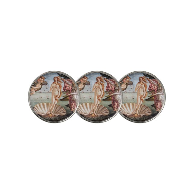Sandro Botticelli - Birth of Venus Golf Ball Marker (3 Up)