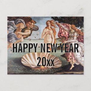 Sandro Botticelli - Birth of Venus Happy New Year Postcard