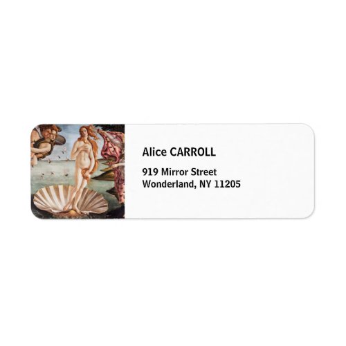 Sandro Botticelli _ Birth of Venus Label