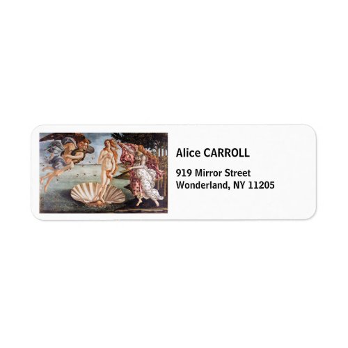 Sandro Botticelli _ Birth of Venus Label