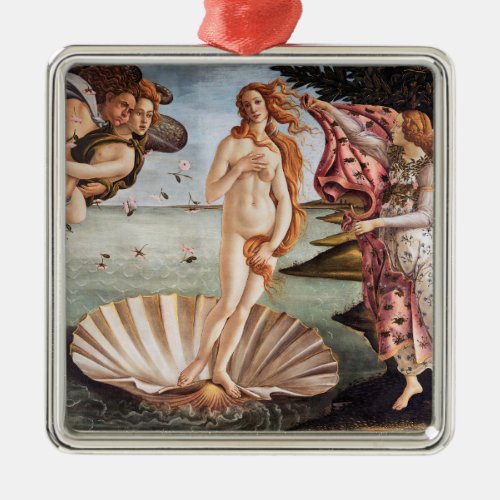 Sandro Botticelli _ Birth of Venus Metal Ornament