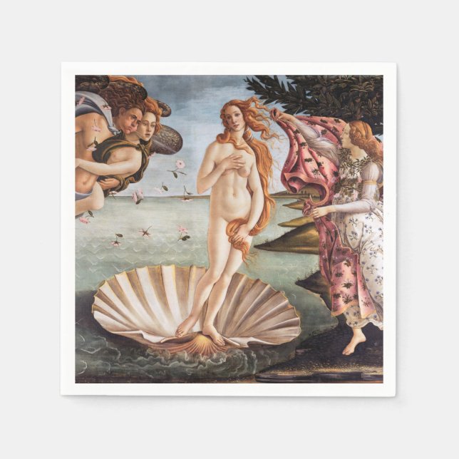 Sandro Botticelli - Birth of Venus Napkins (Front)