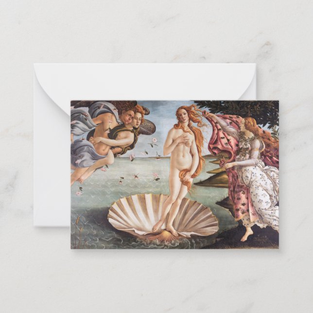Sandro Botticelli - Birth of Venus Note Card (Front)