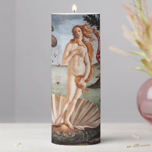 Sandro Botticelli - Birth of Venus Pillar Candle