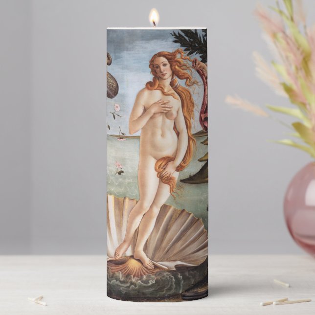 Sandro Botticelli - Birth of Venus Pillar Candle (In Situ)