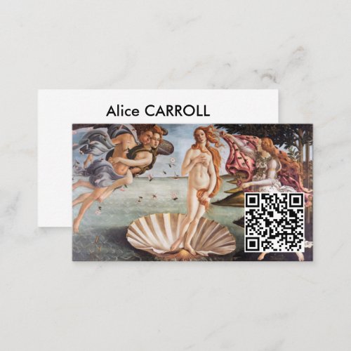 Sandro Botticelli _ Birth of Venus _ QR Code Business Card