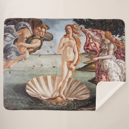 Sandro Botticelli _ Birth of Venus Sherpa Blanket