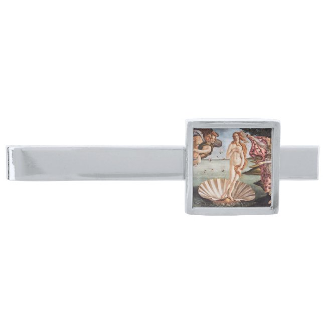 Sandro Botticelli - Birth of Venus Silver Finish Tie Bar (Front)