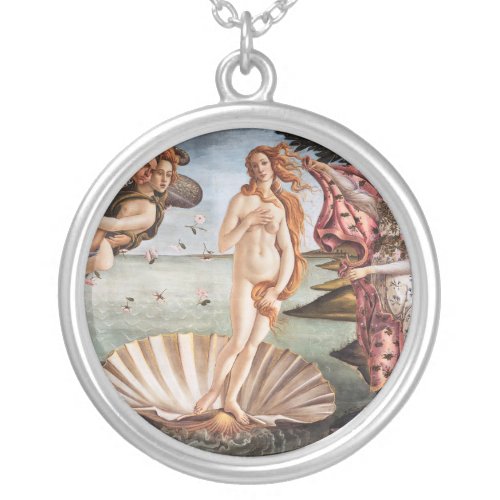 Sandro Botticelli _ Birth of Venus Silver Plated Necklace