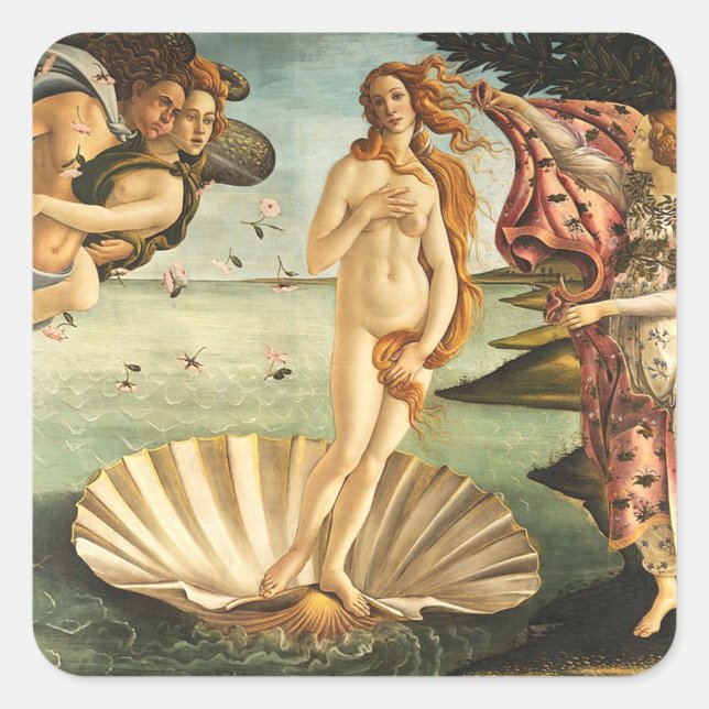 Sandro Botticelli Birth Of Venus Square Sticker (Front)