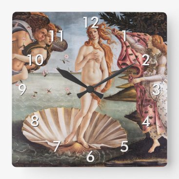 Sandro Botticelli - Birth of Venus Square Wall Clock