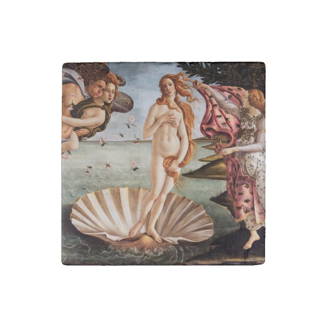 Sandro Botticelli - Birth of Venus Stone Magnet (Front)