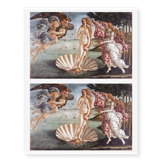 Sandro Botticelli - Birth of Venus Temporary Tattoos (Front)