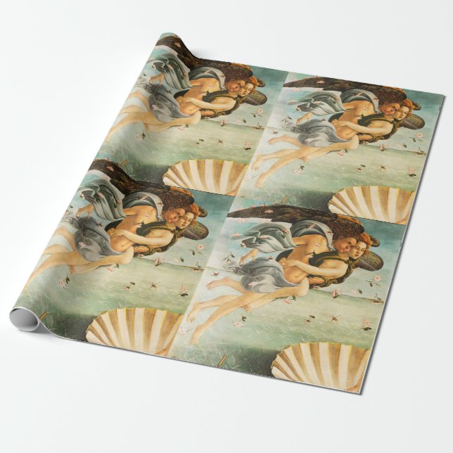 Sandro Botticelli Birth of Venus Zephyrus, Chloris Wrapping Paper (Unrolled)