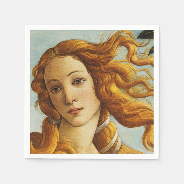 Sandro Botticelli - Goddess Venus Avatar Fine Art Napkins (Front)