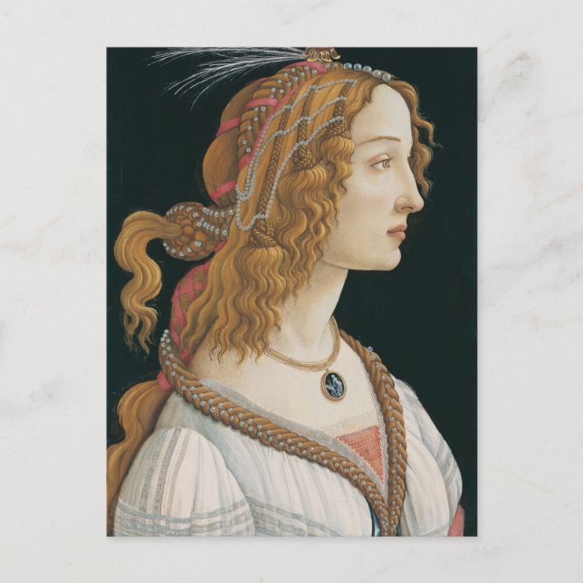 Sandro Botticelli - Idealized Portrait of a Lady Postcard (Front)