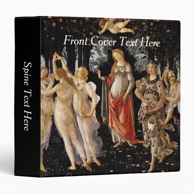 Sandro Botticelli - La Primavera 3 Ring Binder (Front/Spine)