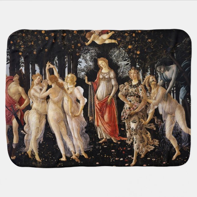 Sandro Botticelli - La Primavera Baby Blanket (Horizontal)