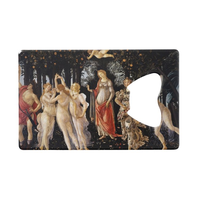 Sandro Botticelli - La Primavera Credit Card Bottle Opener (Front (Horizontal))