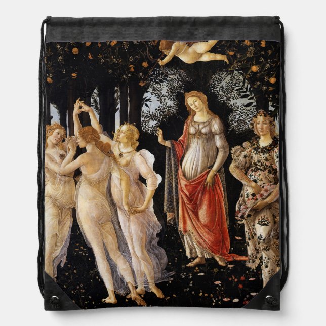 Sandro Botticelli - La Primavera Drawstring Bag (Front)