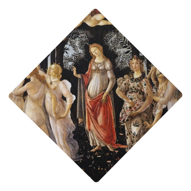 Sandro Botticelli - La Primavera Graduation Cap Topper (Front)