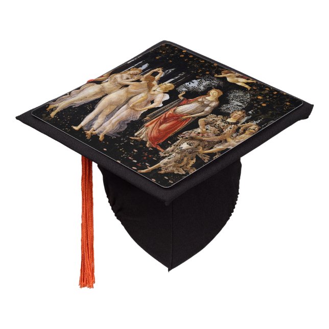 Sandro Botticelli - La Primavera Graduation Cap Topper (Angled)