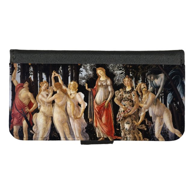 Sandro Botticelli - La Primavera  iPhone Wallet Case (Front (Horizontal))
