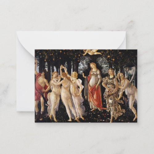 Sandro Botticelli _ La Primavera Note Card