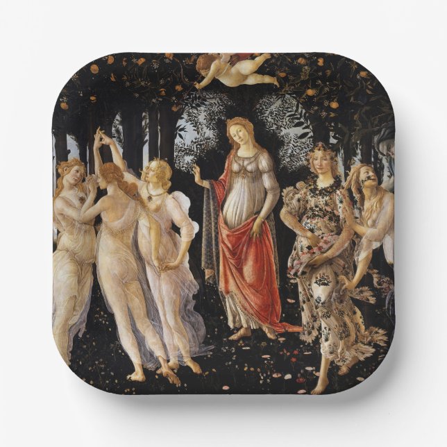 Sandro Botticelli - La Primavera Paper Plates (Front)