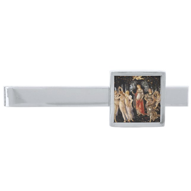 Sandro Botticelli - La Primavera Silver Finish Tie Bar (Front)