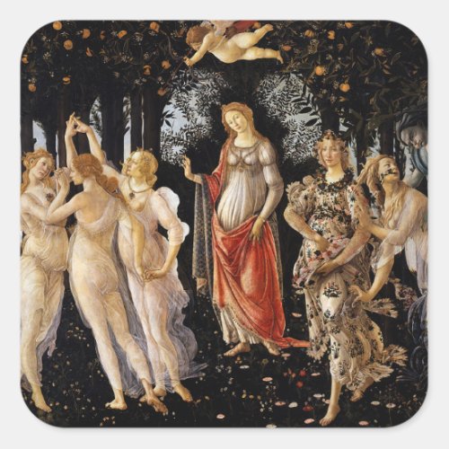 Sandro Botticelli _ La Primavera Square Sticker