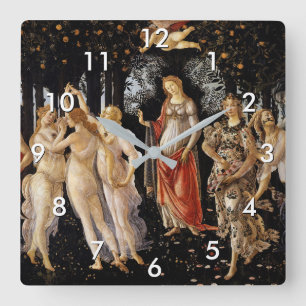 Sandro Botticelli - La Primavera Square Wall Clock