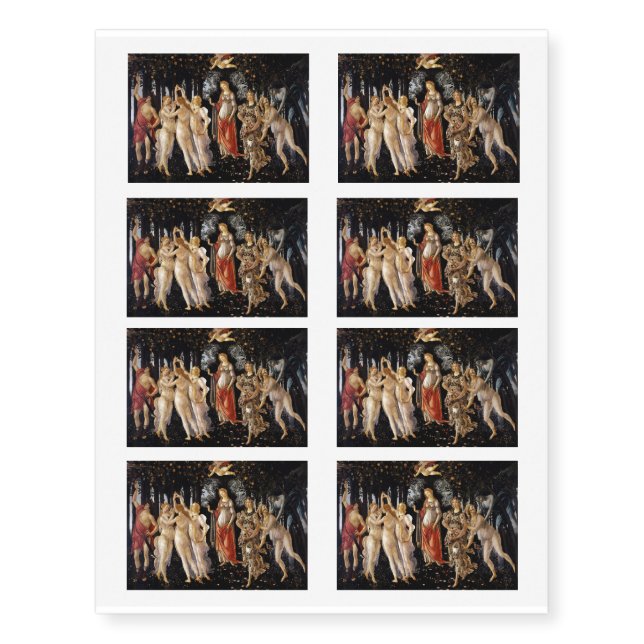 Sandro Botticelli - La Primavera Temporary Tattoos (Front)