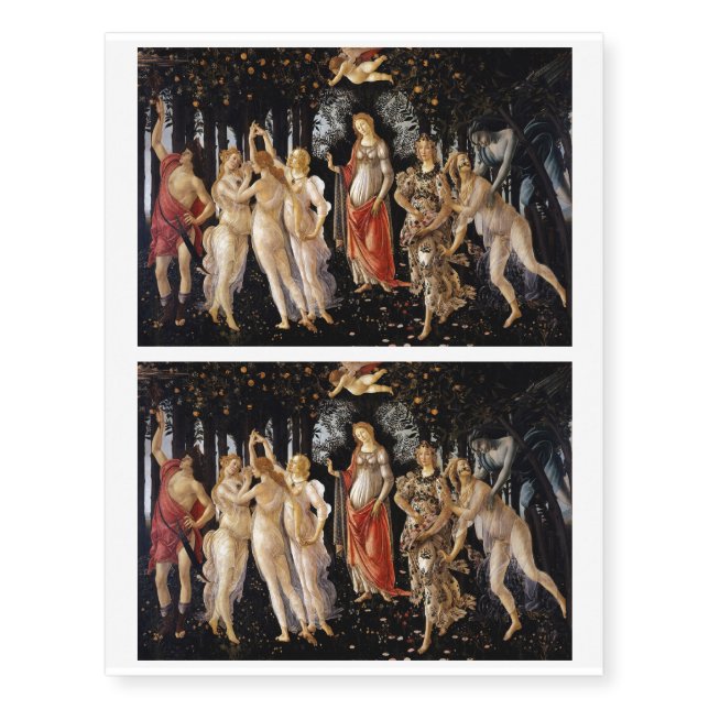 Sandro Botticelli - La Primavera Temporary Tattoos (Front)